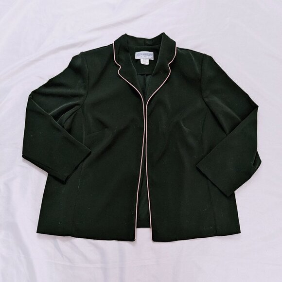 Vintage Jessica Howard Black & Light Pink Blazer Size 22 - Picture 1 of 3